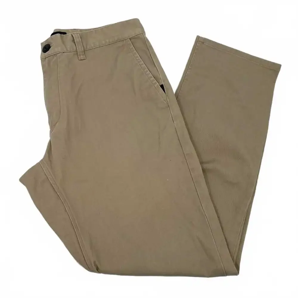 Nike Tan Cotton Khakis Straight Leg | Men’s Regular 34